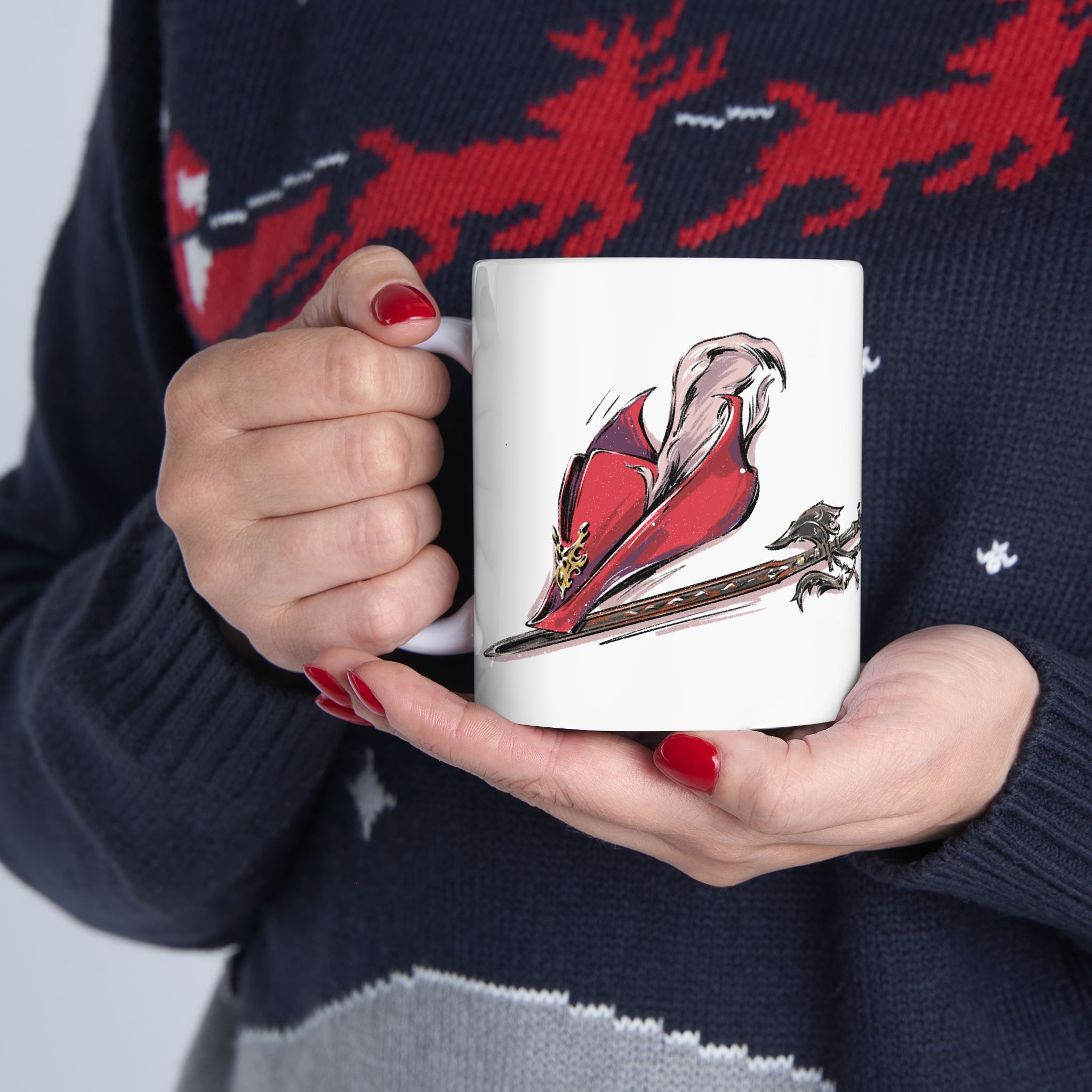 Red Mage Ceramic Mug - Image 3