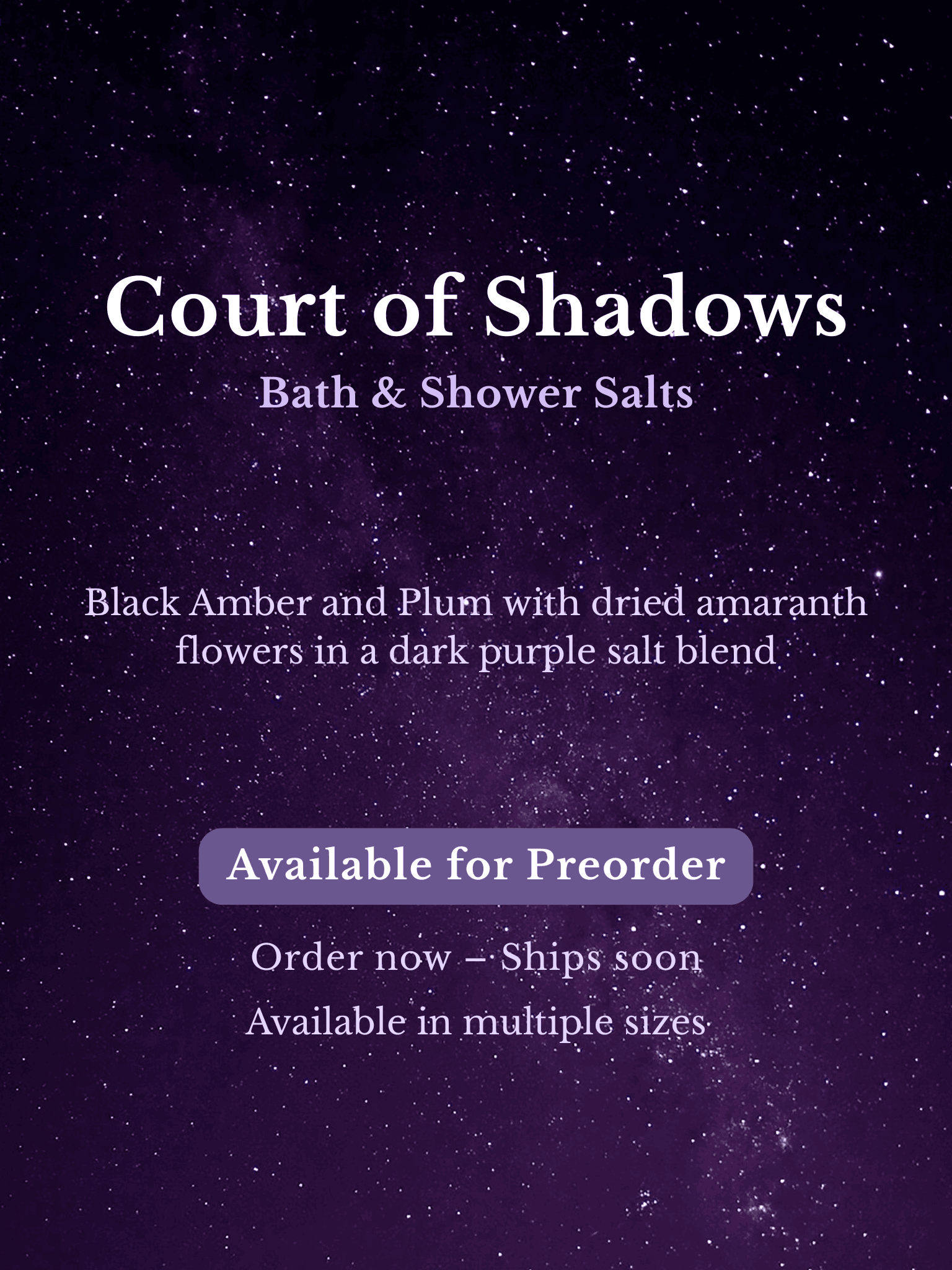 Court of Shadows Bath & Shower Salts