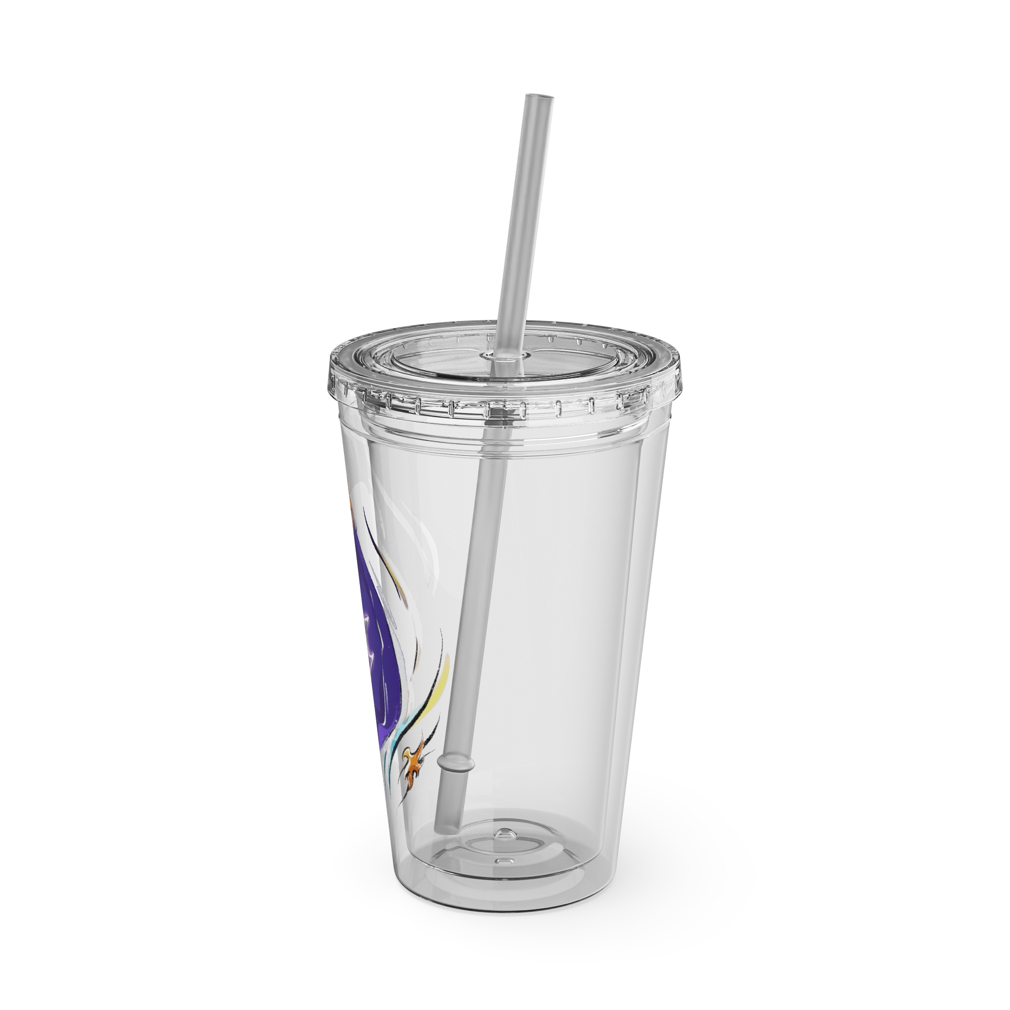 Black Mage Clear Tumbler with Straw - Image 8
