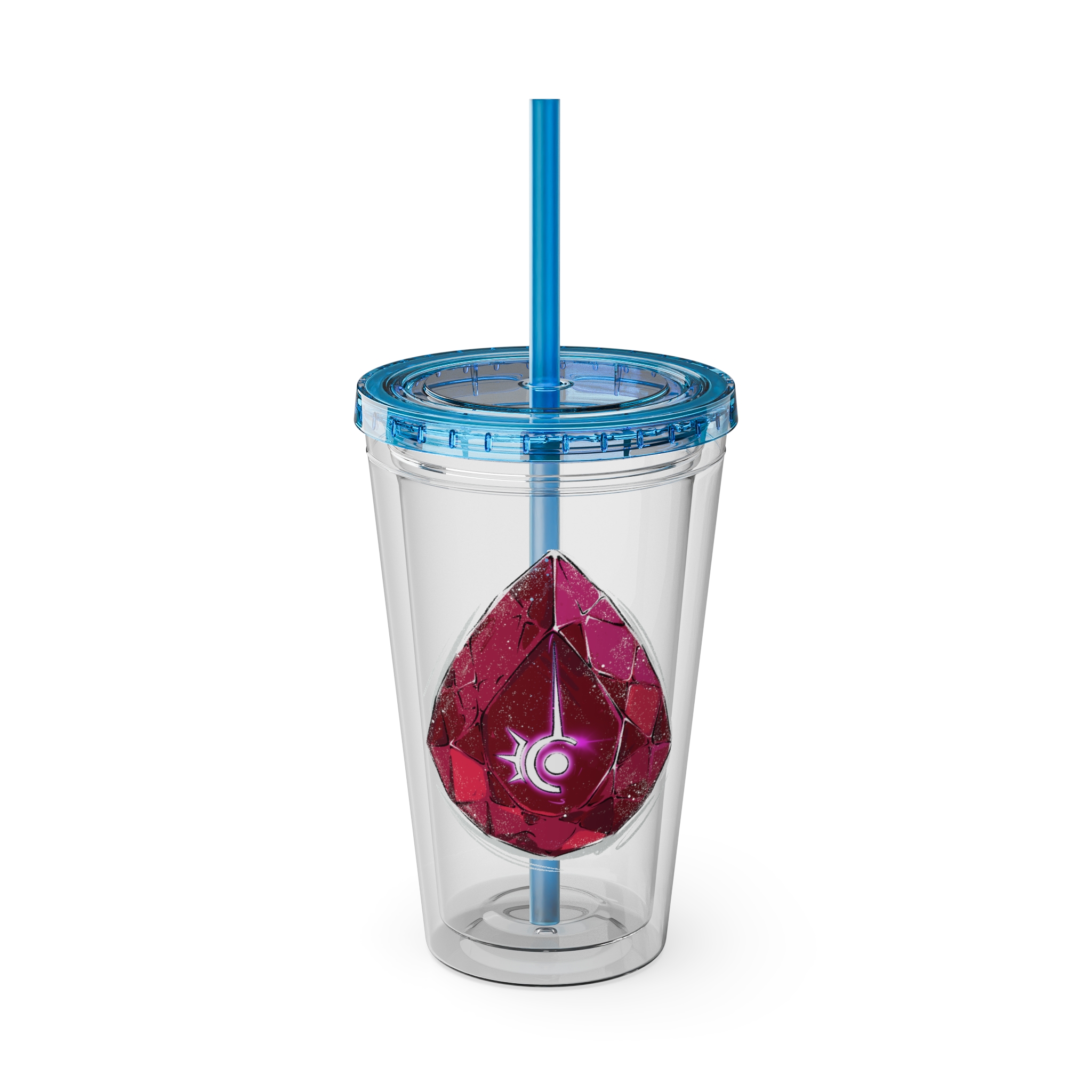 Red Mage Clear Tumbler with Straw - Image 29