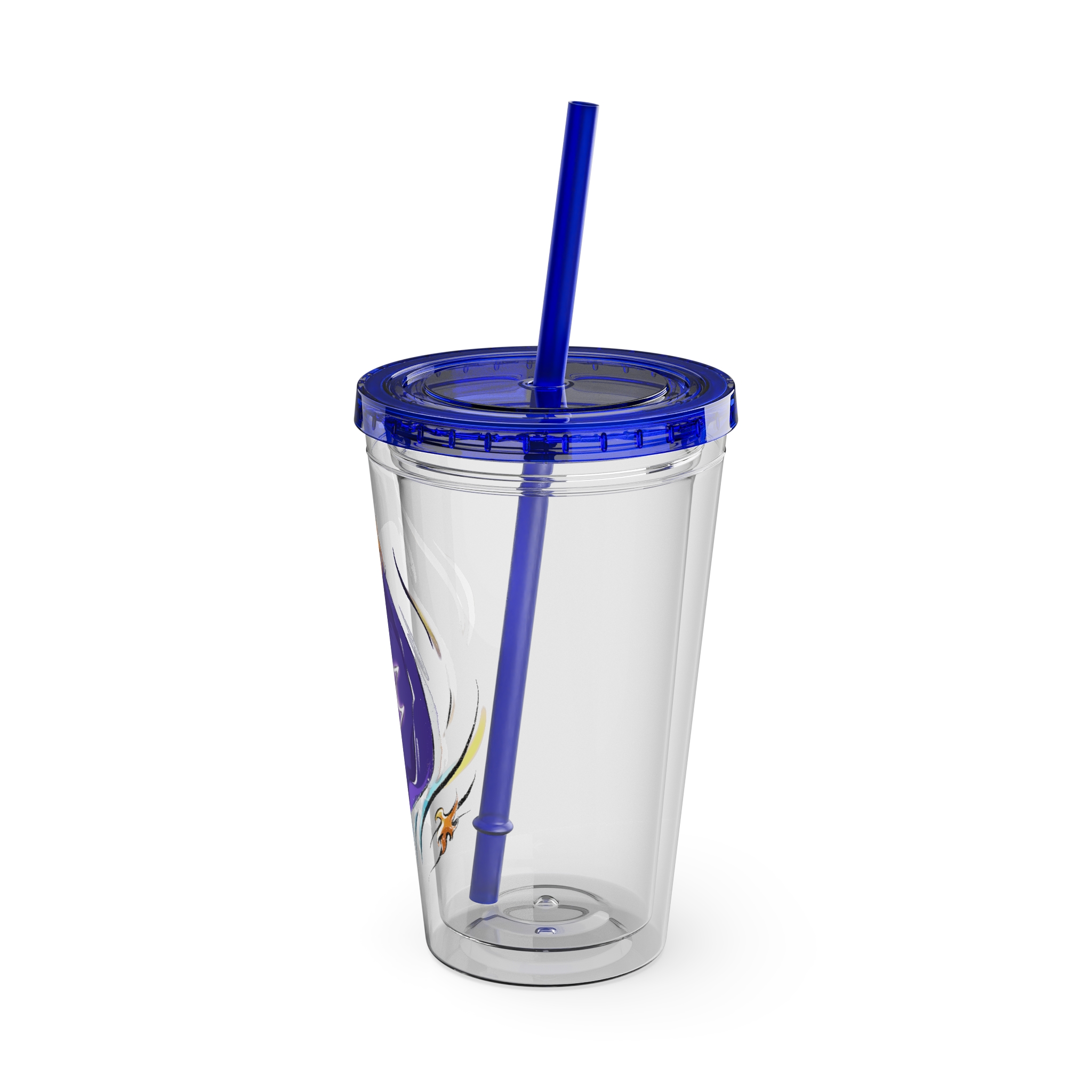 Black Mage Clear Tumbler with Straw - Image 4
