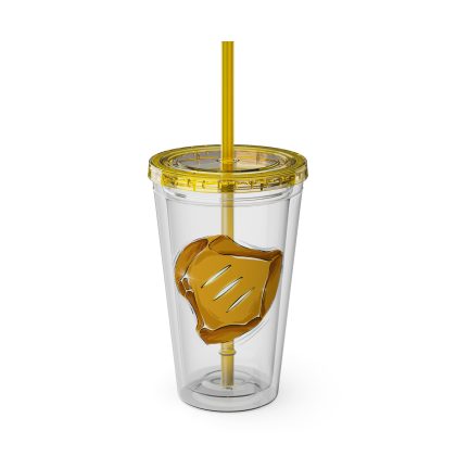 Monk Clear Tumbler with Straw