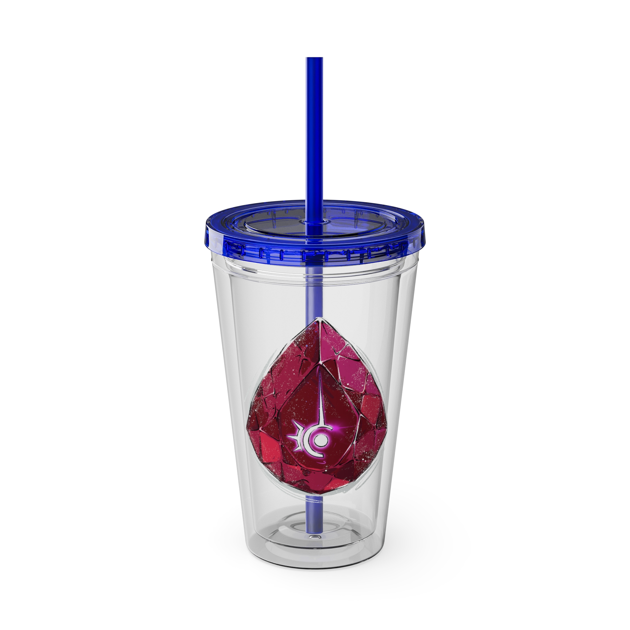 Red Mage Clear Tumbler with Straw - Image 33