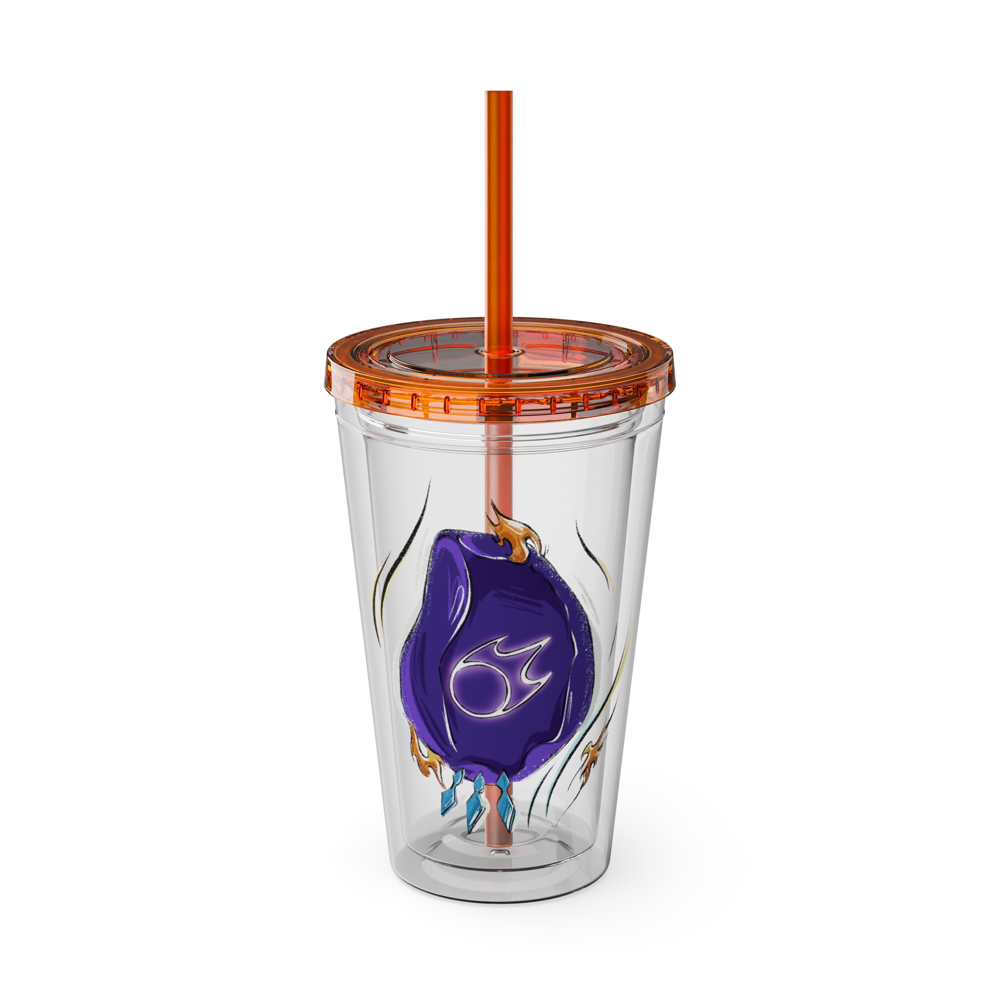 Black Mage Clear Tumbler with Straw - Image 13