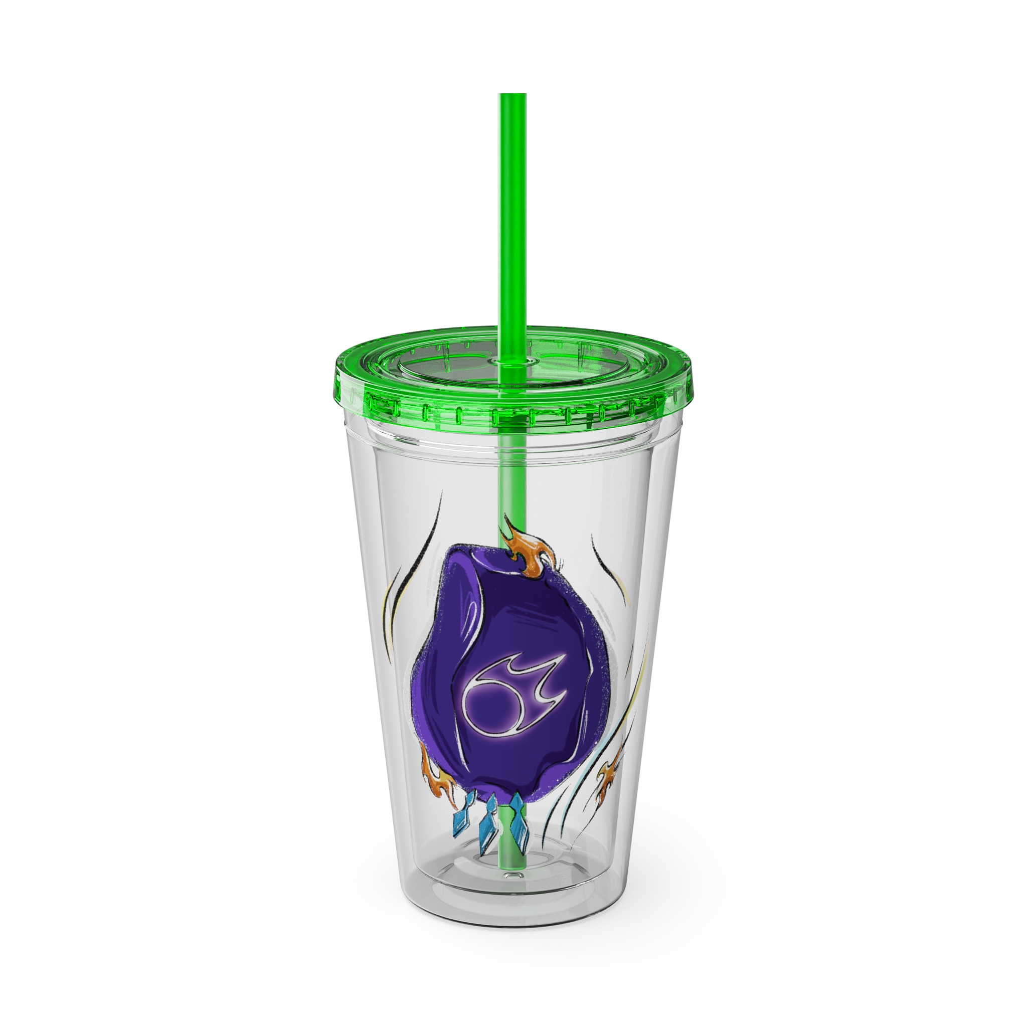 Black Mage Clear Tumbler with Straw - Image 21