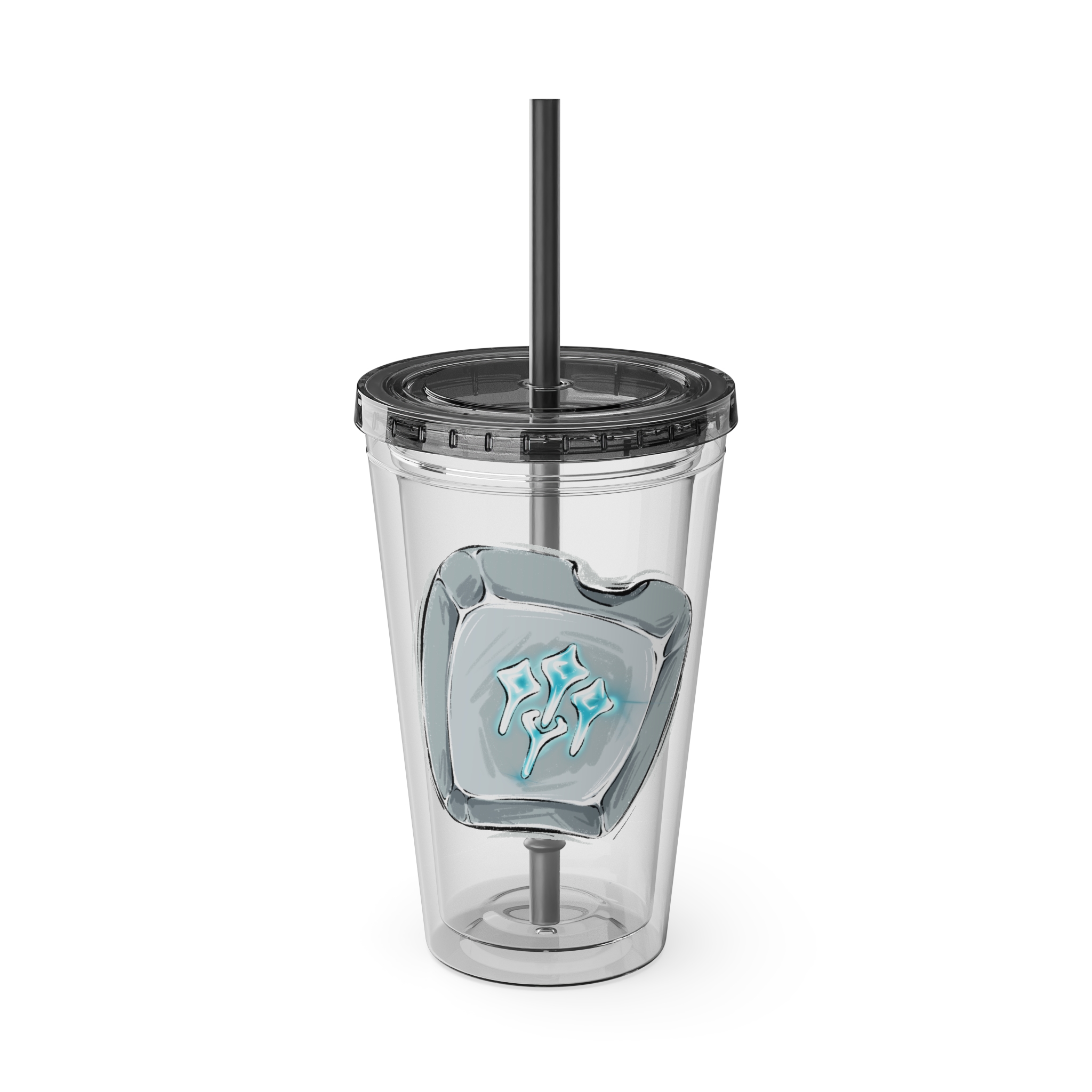 Sage Clear Tumbler with Straw - Image 5