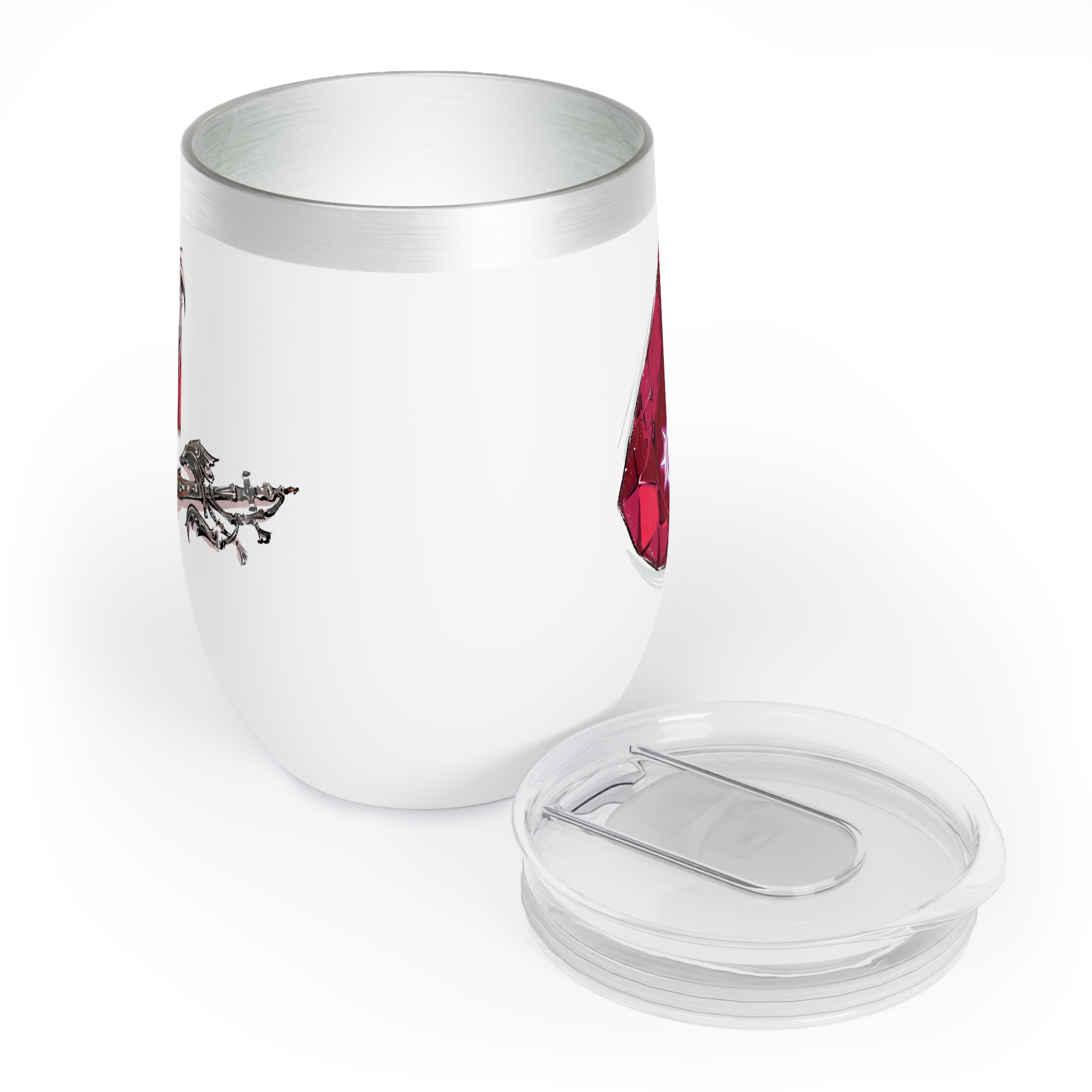 Red Mage Wine Tumbler 12oz - Image 3