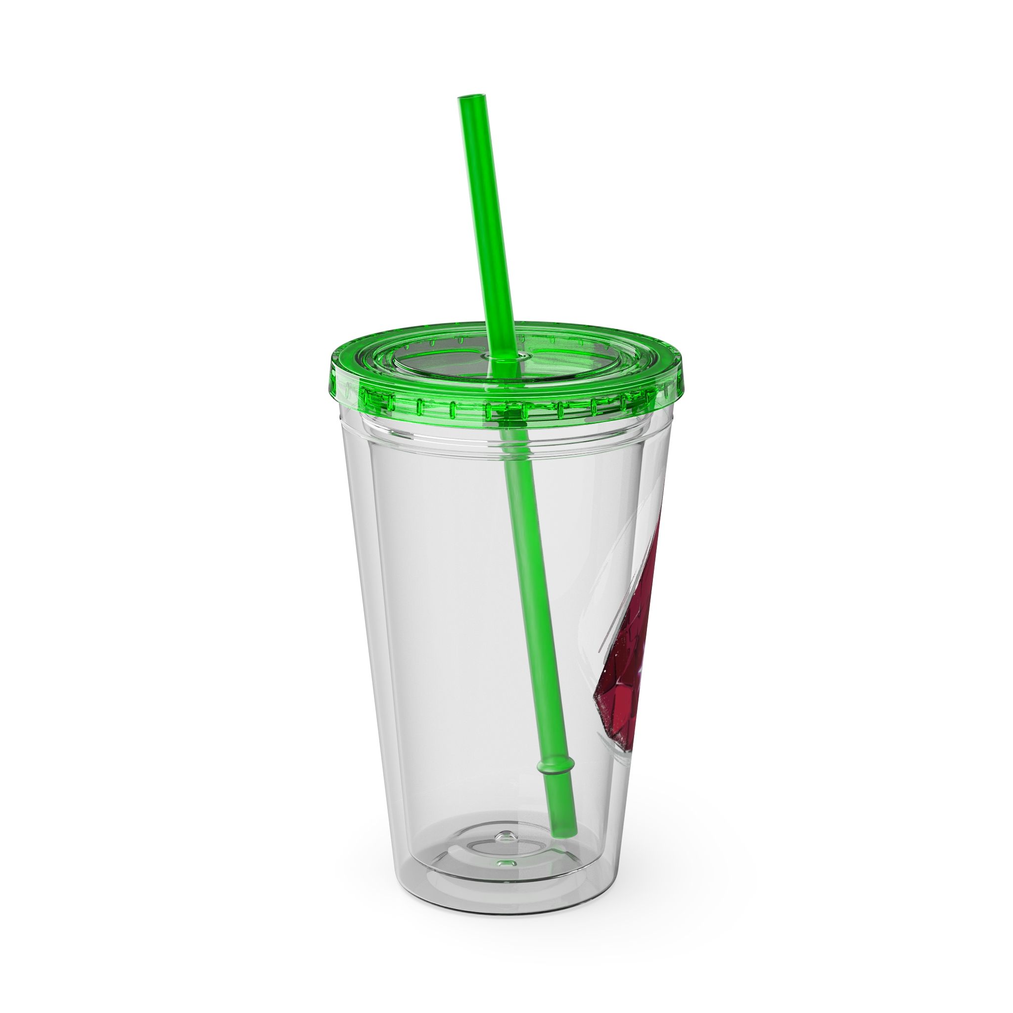 Red Mage Clear Tumbler with Straw - Image 22