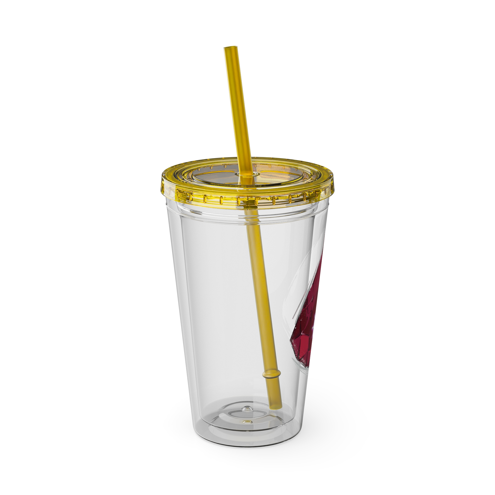 Red Mage Clear Tumbler with Straw - Image 18
