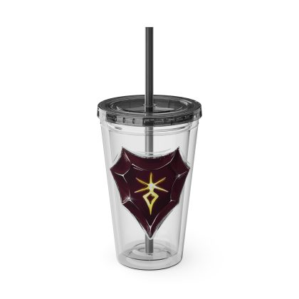 Dark Knight Clear Tumbler with Straw