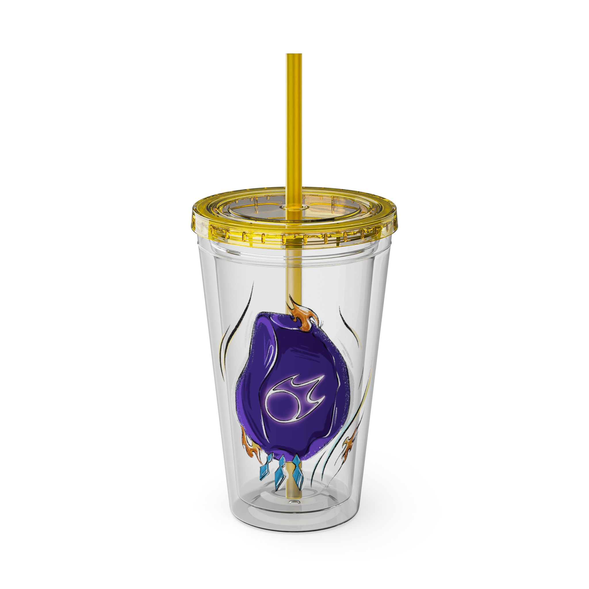 Black Mage Clear Tumbler with Straw - Image 17