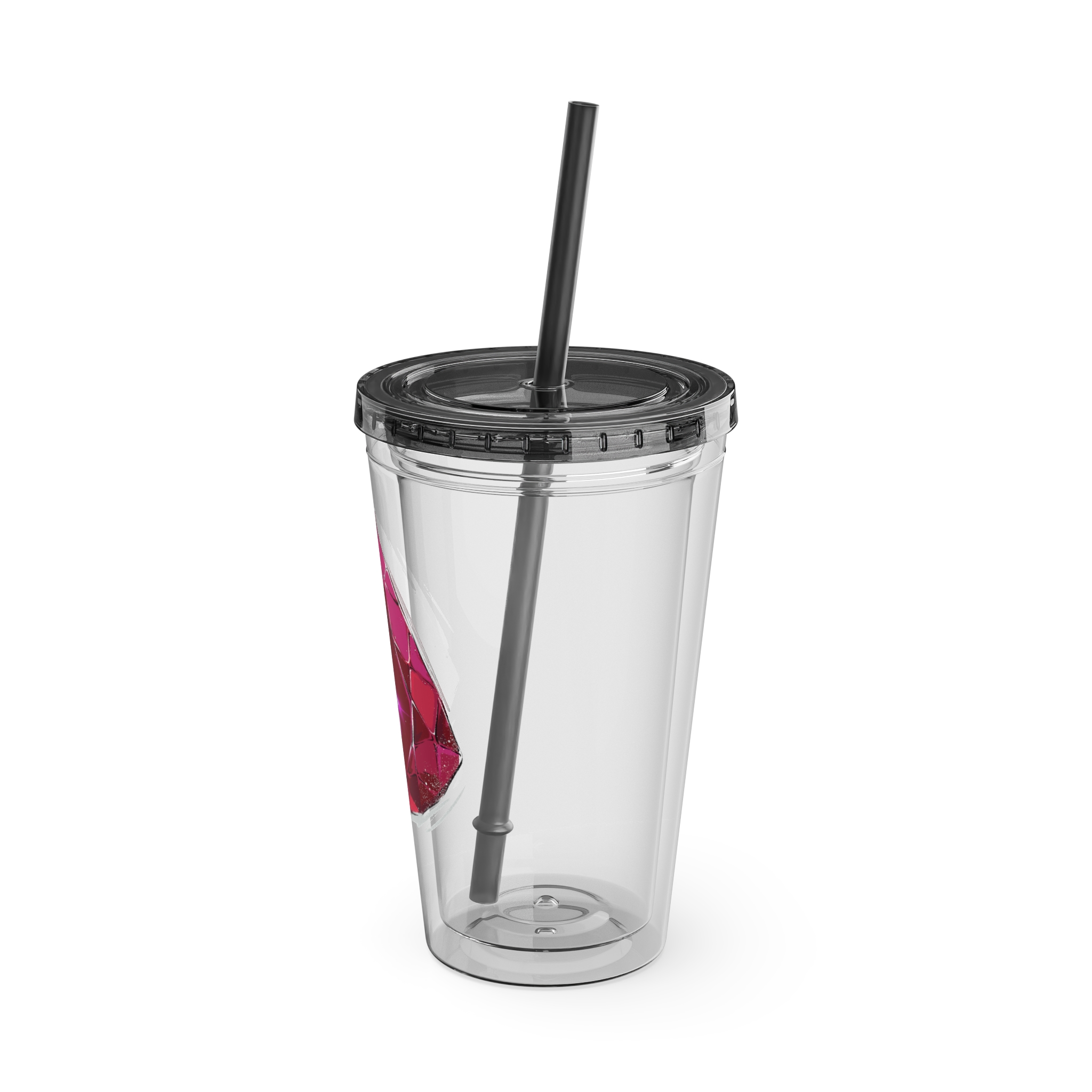 Red Mage Clear Tumbler with Straw - Image 12