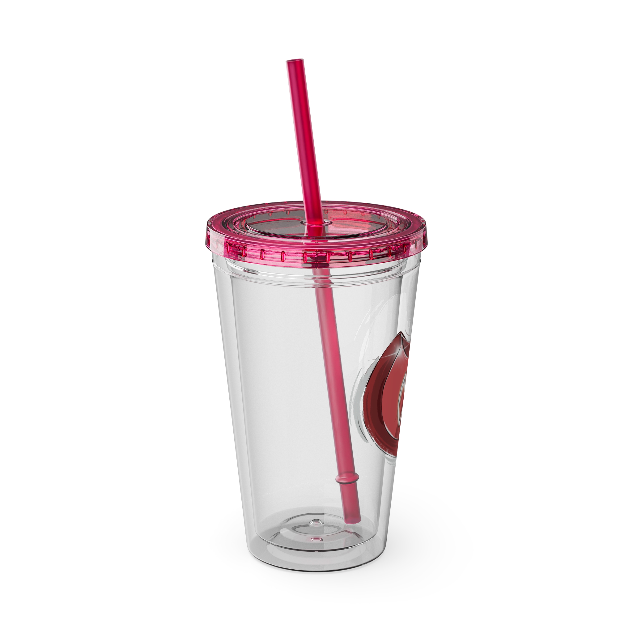 Warrior Clear Tumbler with Straw - Image 2