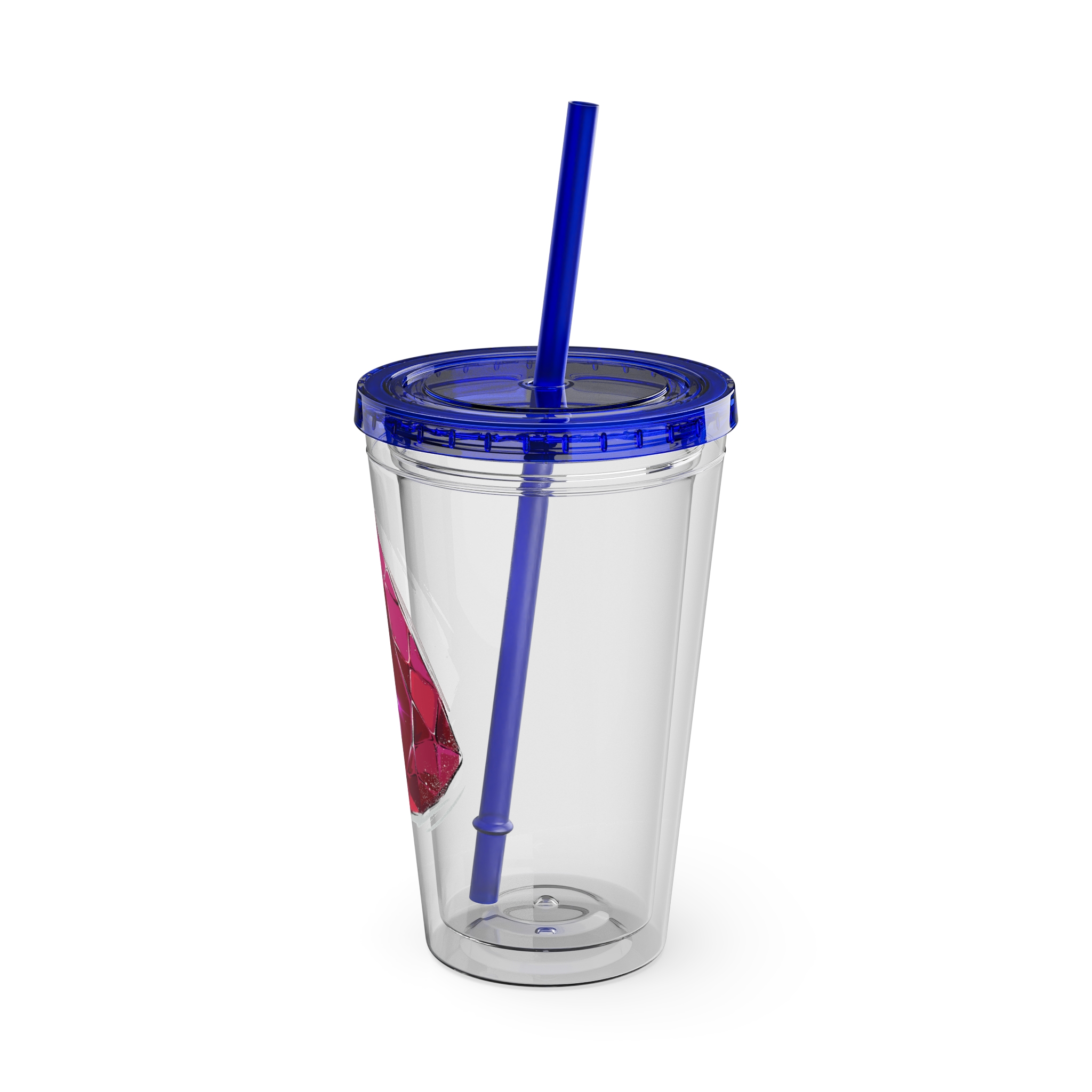 Red Mage Clear Tumbler with Straw - Image 36