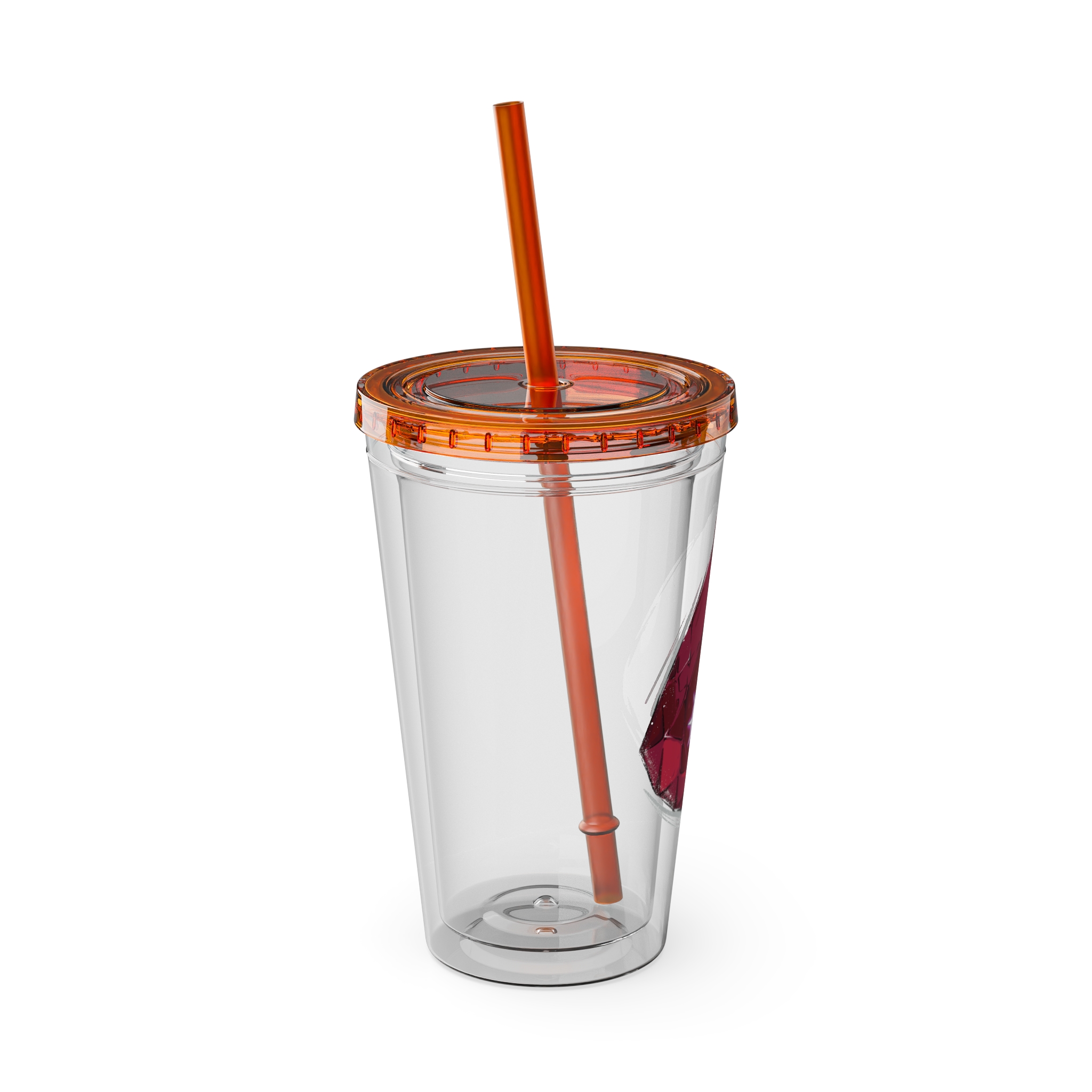 Red Mage Clear Tumbler with Straw - Image 14