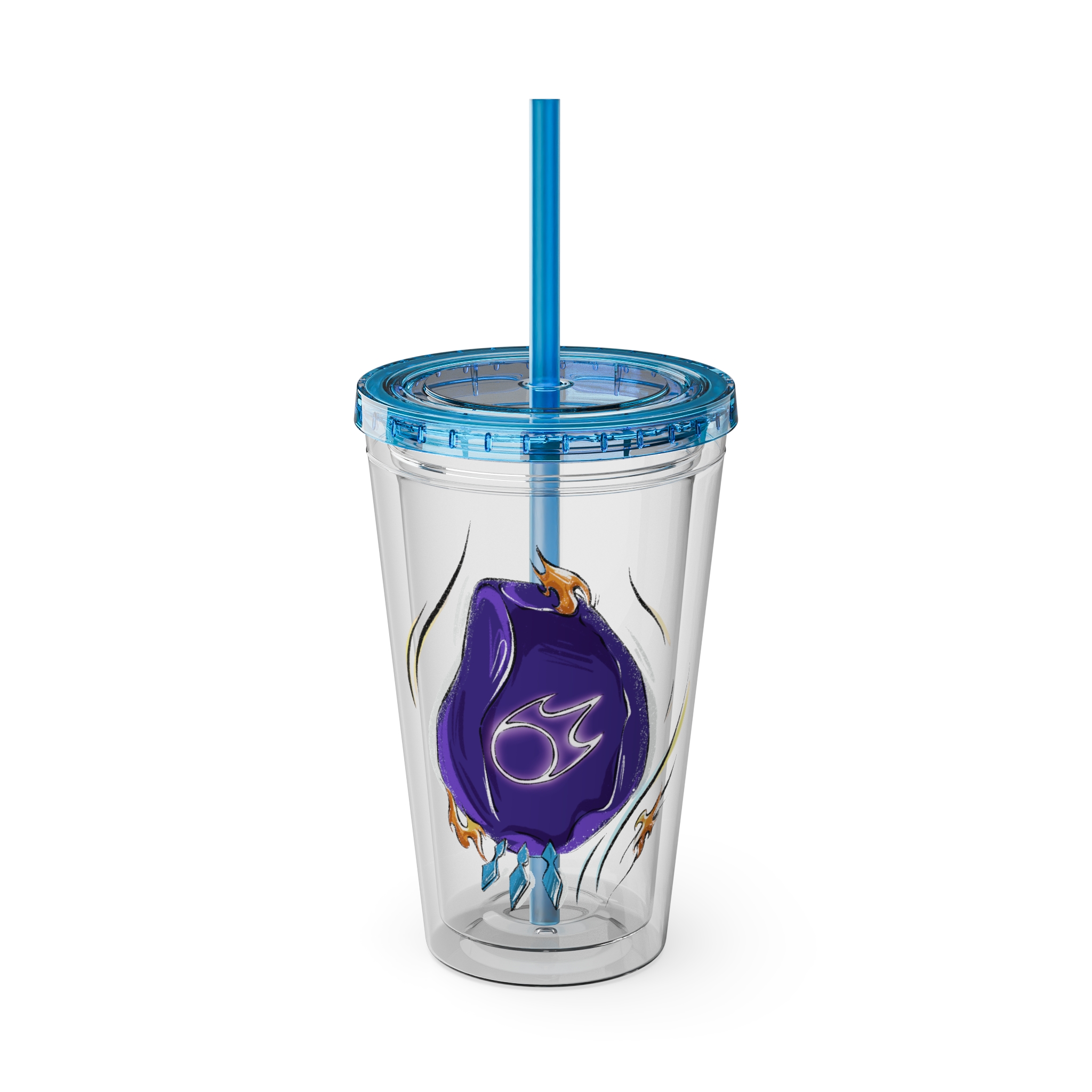 Black Mage Clear Tumbler with Straw - Image 29