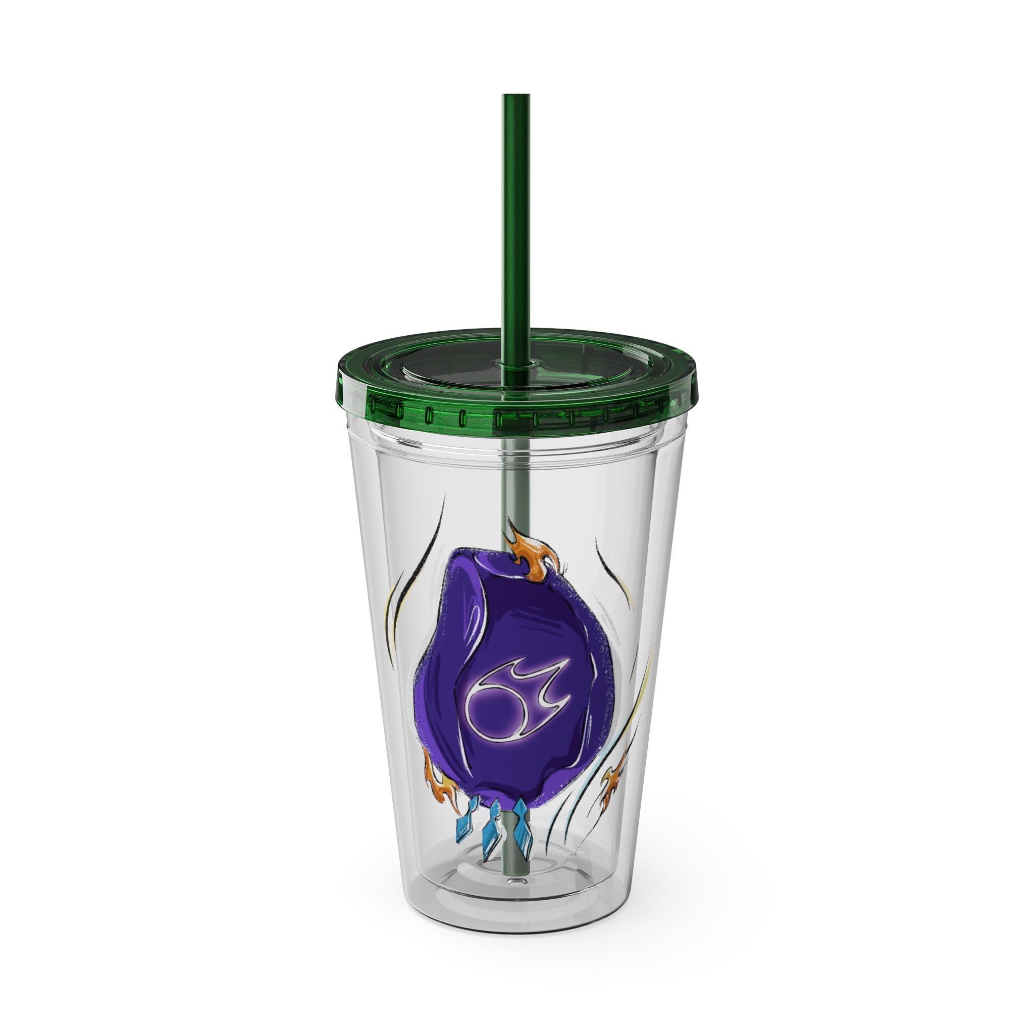 Black Mage Clear Tumbler with Straw - Image 25