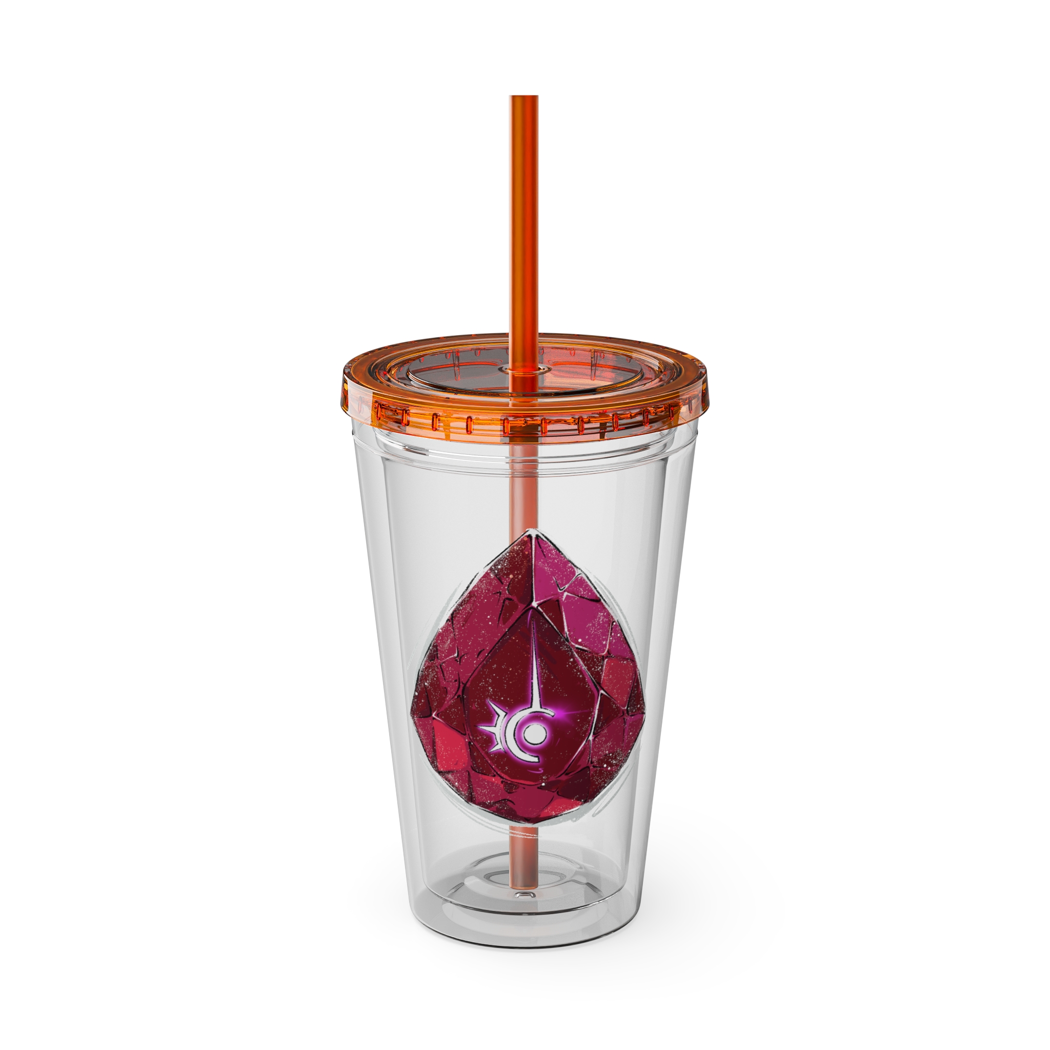 Red Mage Clear Tumbler with Straw - Image 13