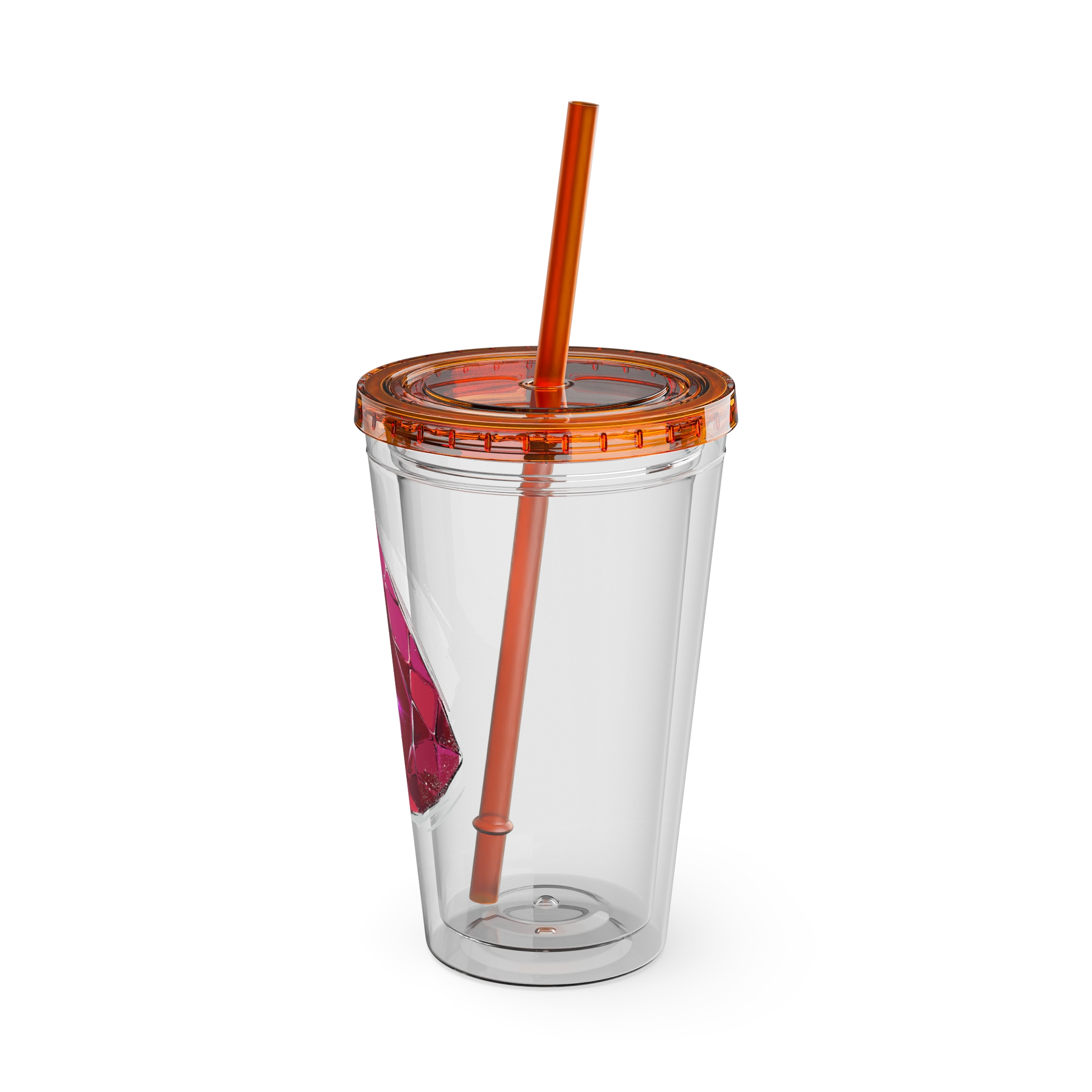 Red Mage Clear Tumbler with Straw - Image 16