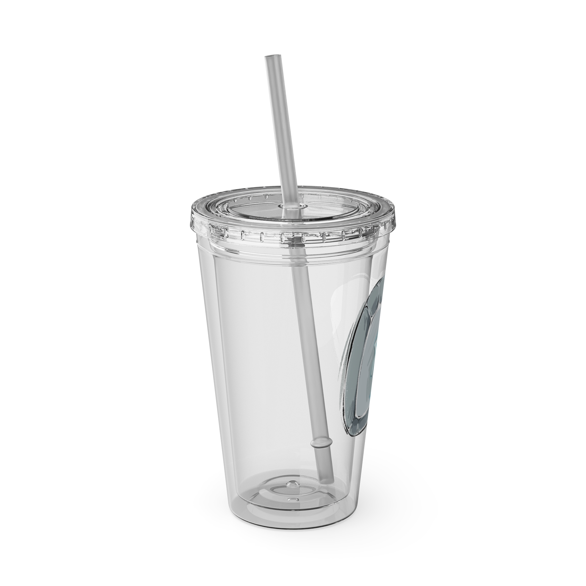 Sage Clear Tumbler with Straw - Image 2
