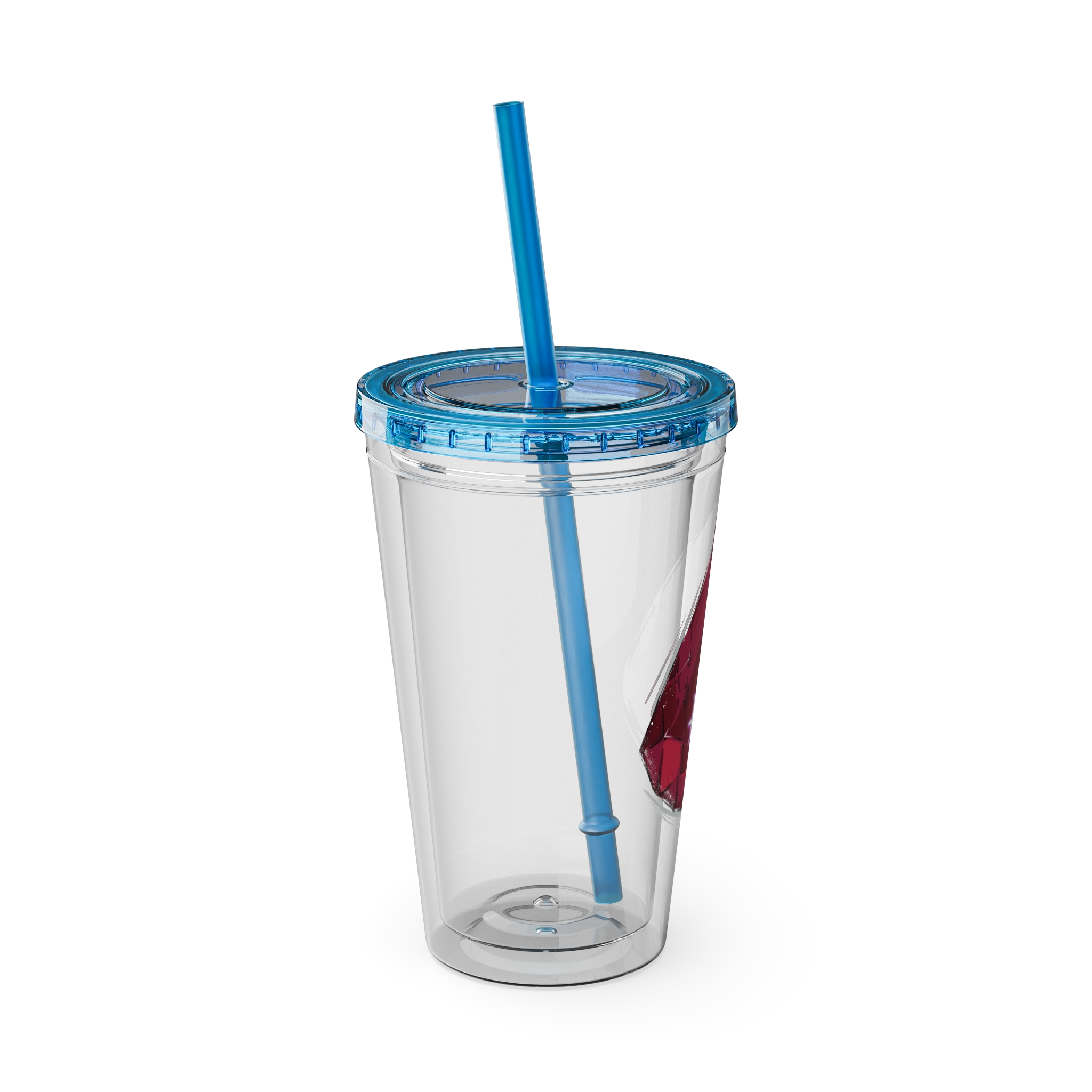 Red Mage Clear Tumbler with Straw - Image 30