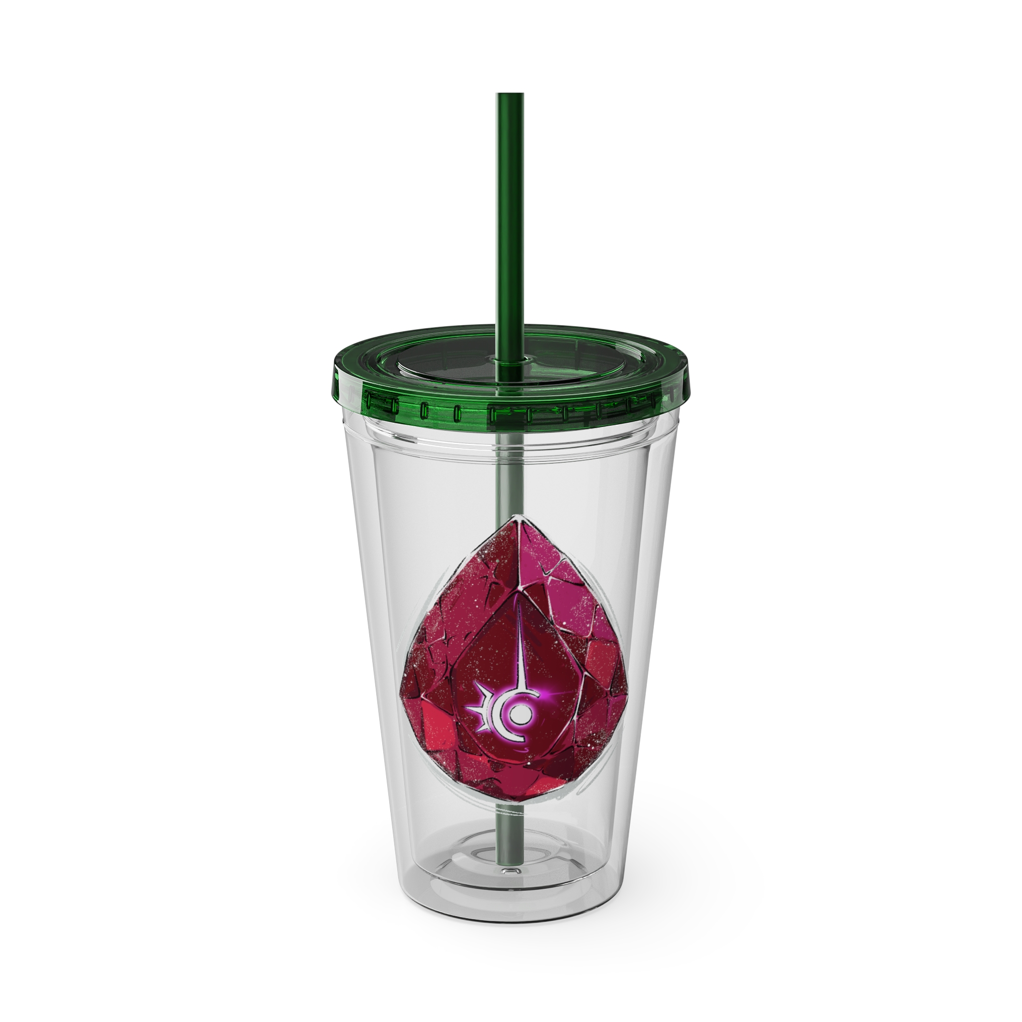 Red Mage Clear Tumbler with Straw - Image 25