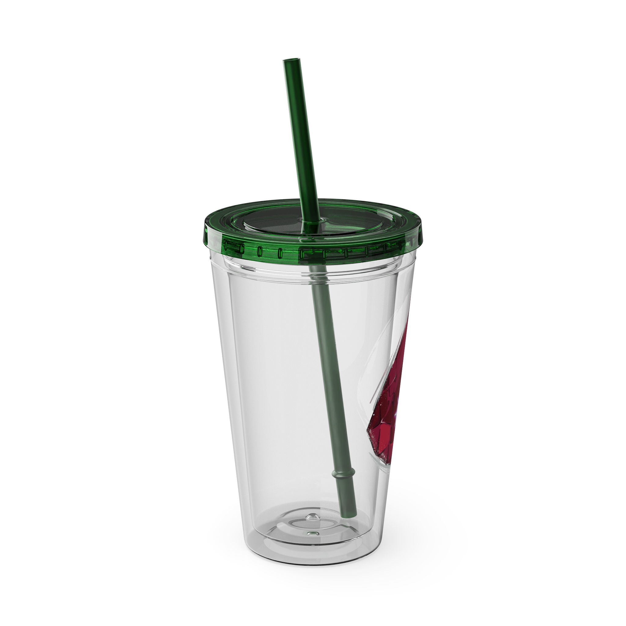 Red Mage Clear Tumbler with Straw - Image 26