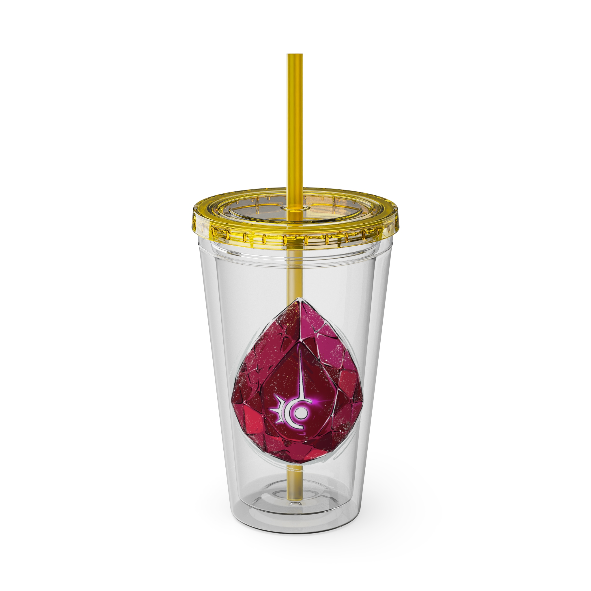 Red Mage Clear Tumbler with Straw - Image 17