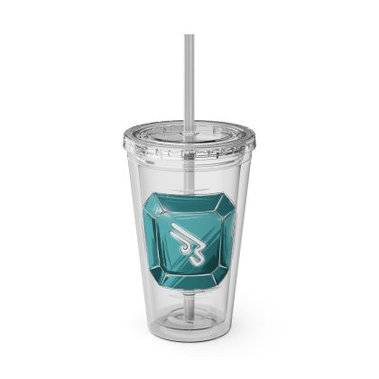 Machinist Clear Tumbler with Straw