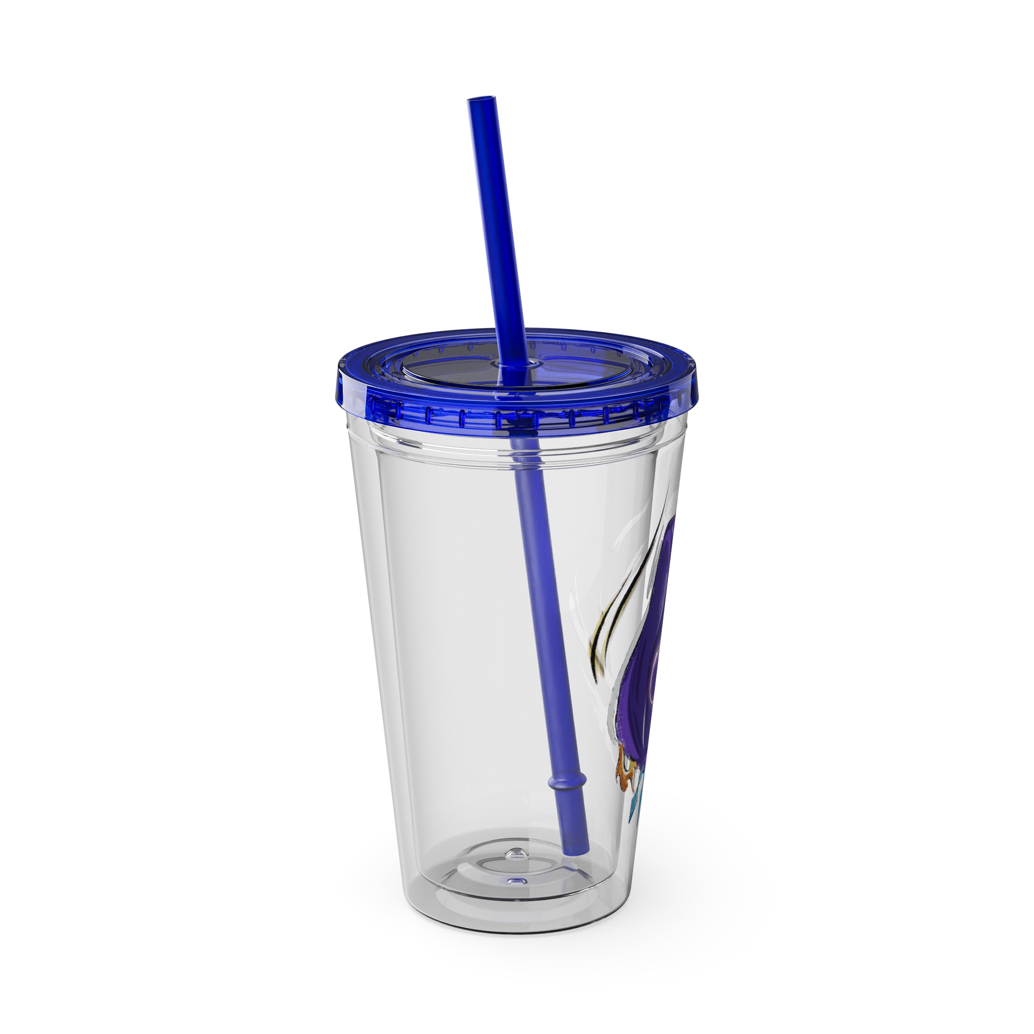 Black Mage Clear Tumbler with Straw - Image 2