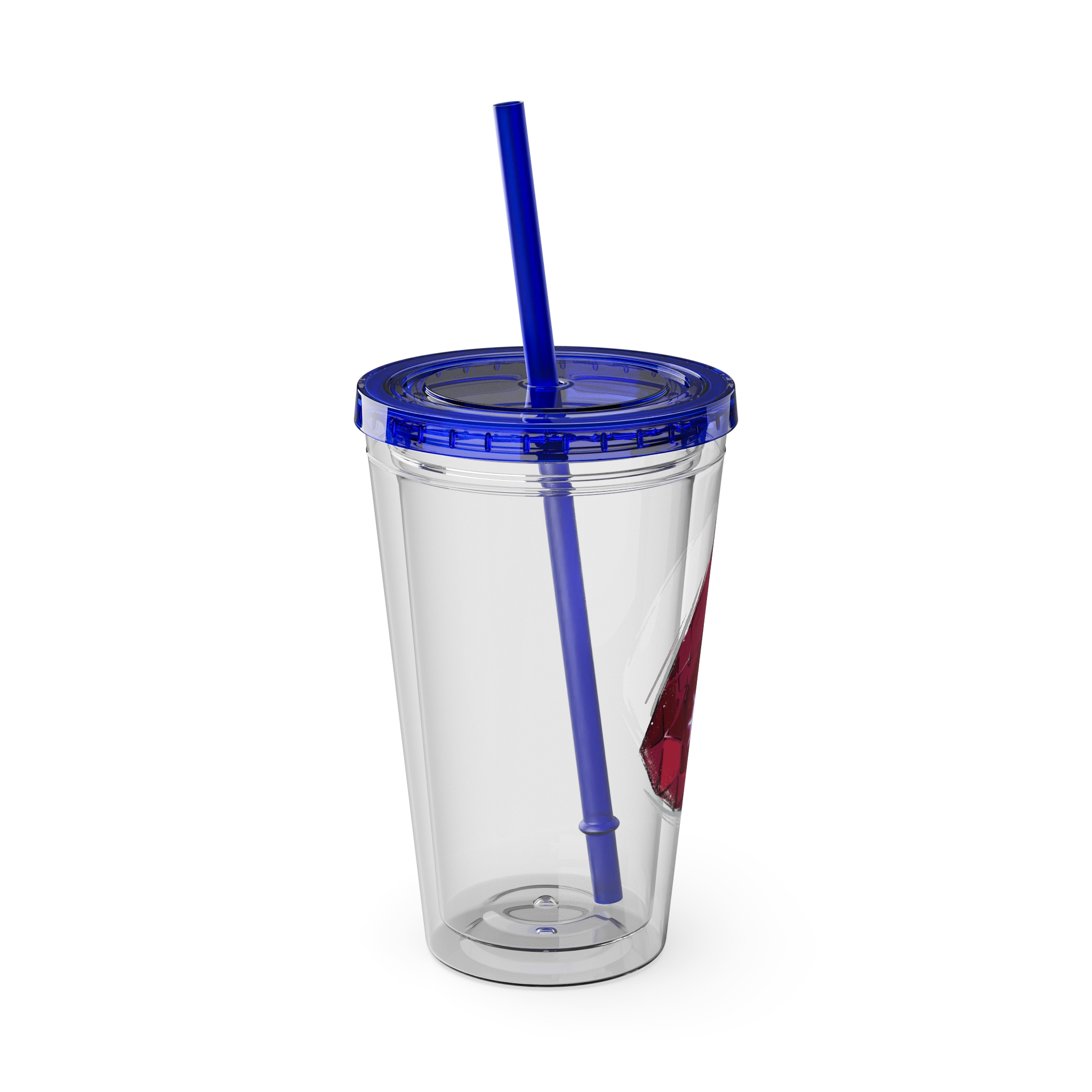 Red Mage Clear Tumbler with Straw - Image 34