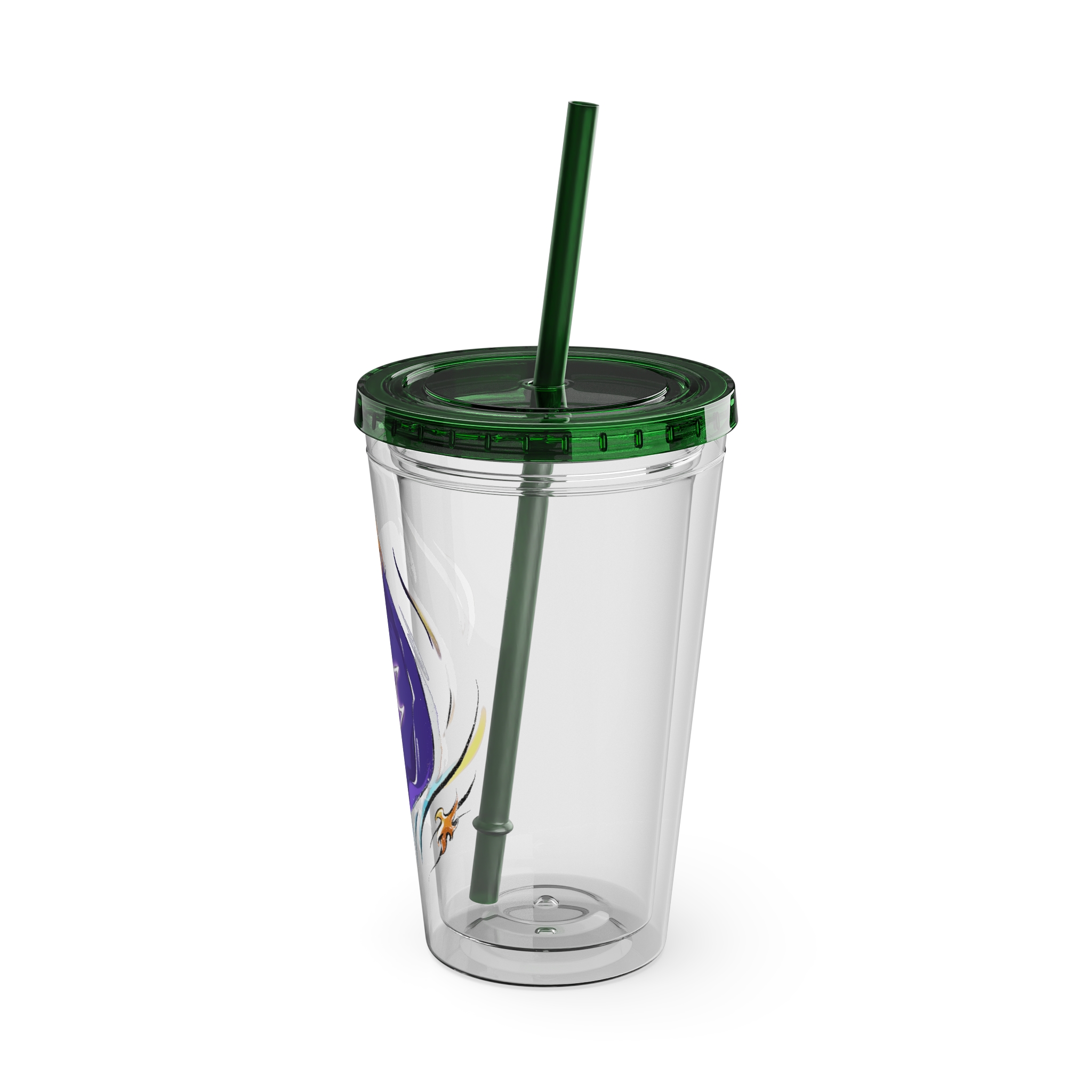 Black Mage Clear Tumbler with Straw - Image 28