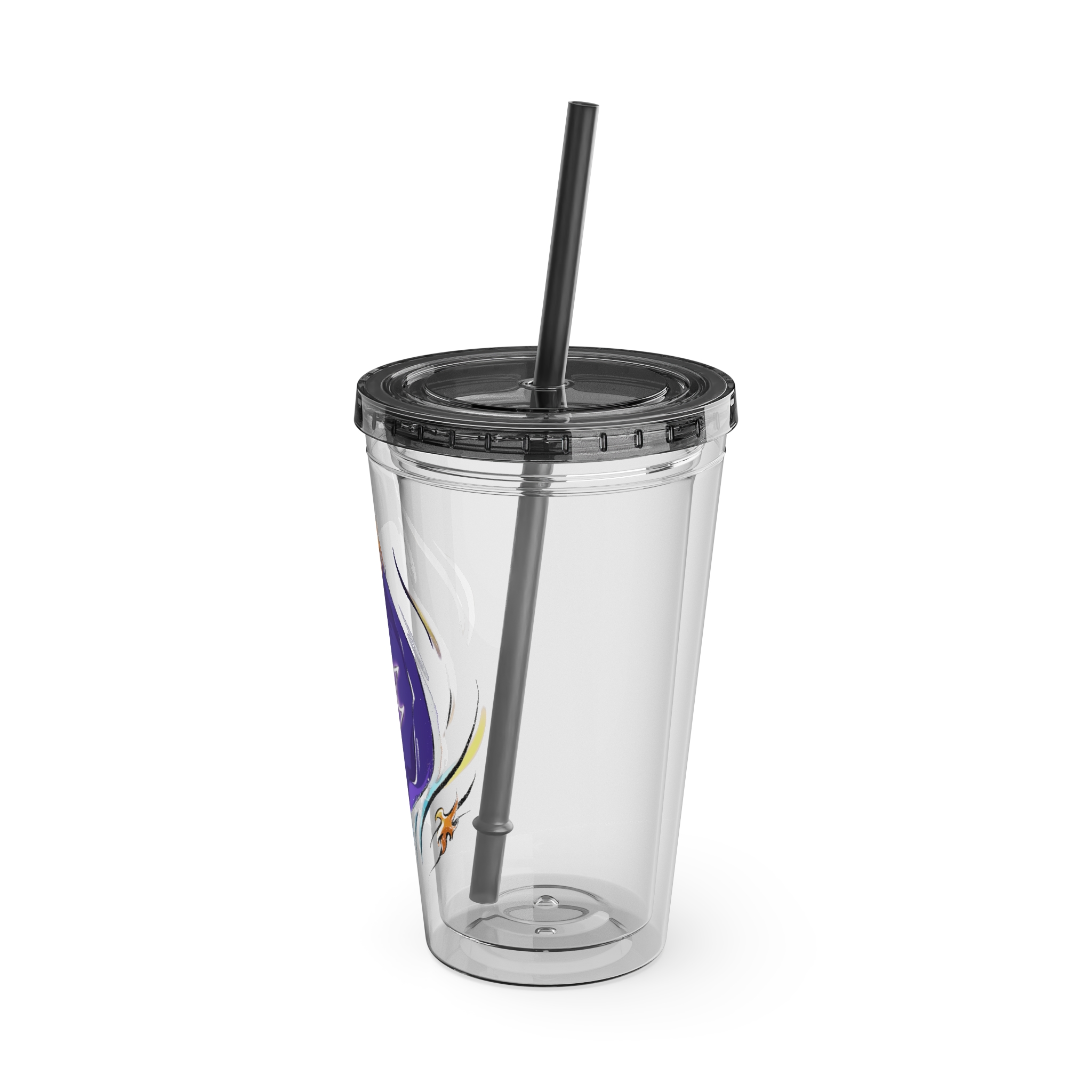 Black Mage Clear Tumbler with Straw - Image 12