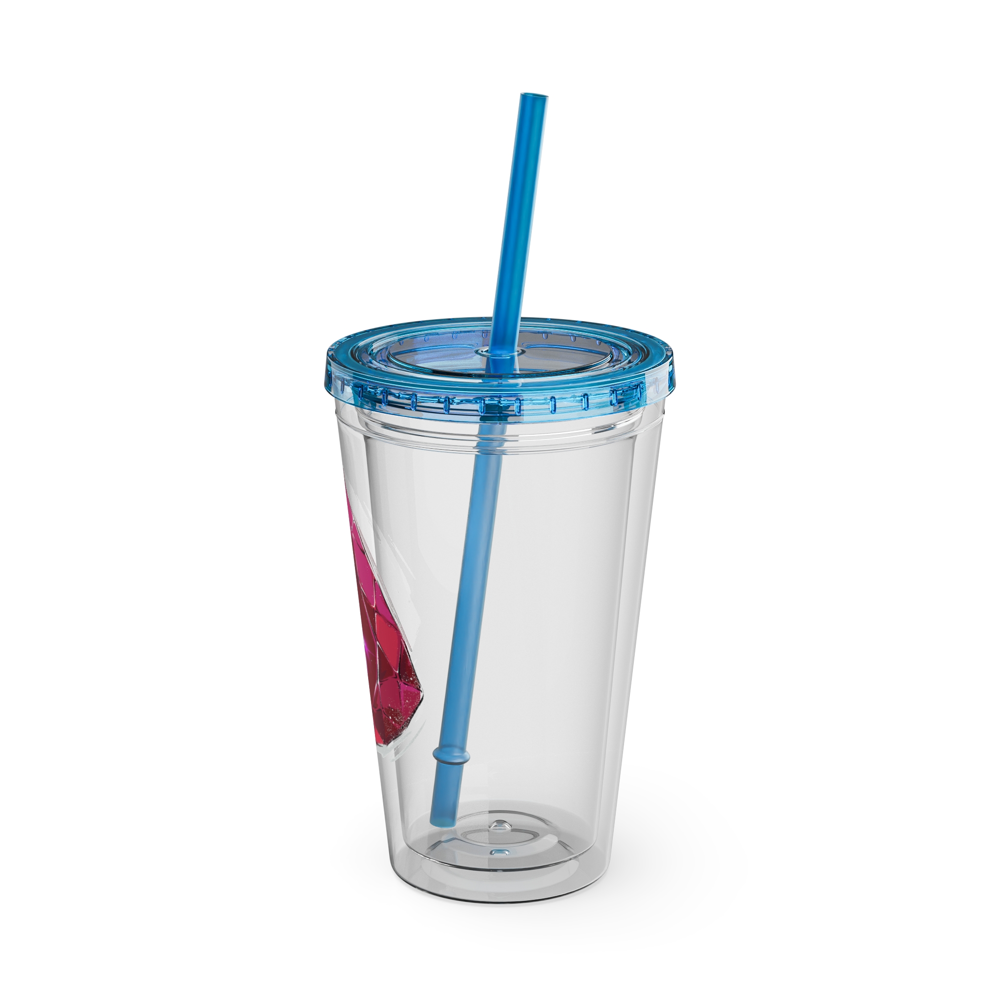 Red Mage Clear Tumbler with Straw - Image 32