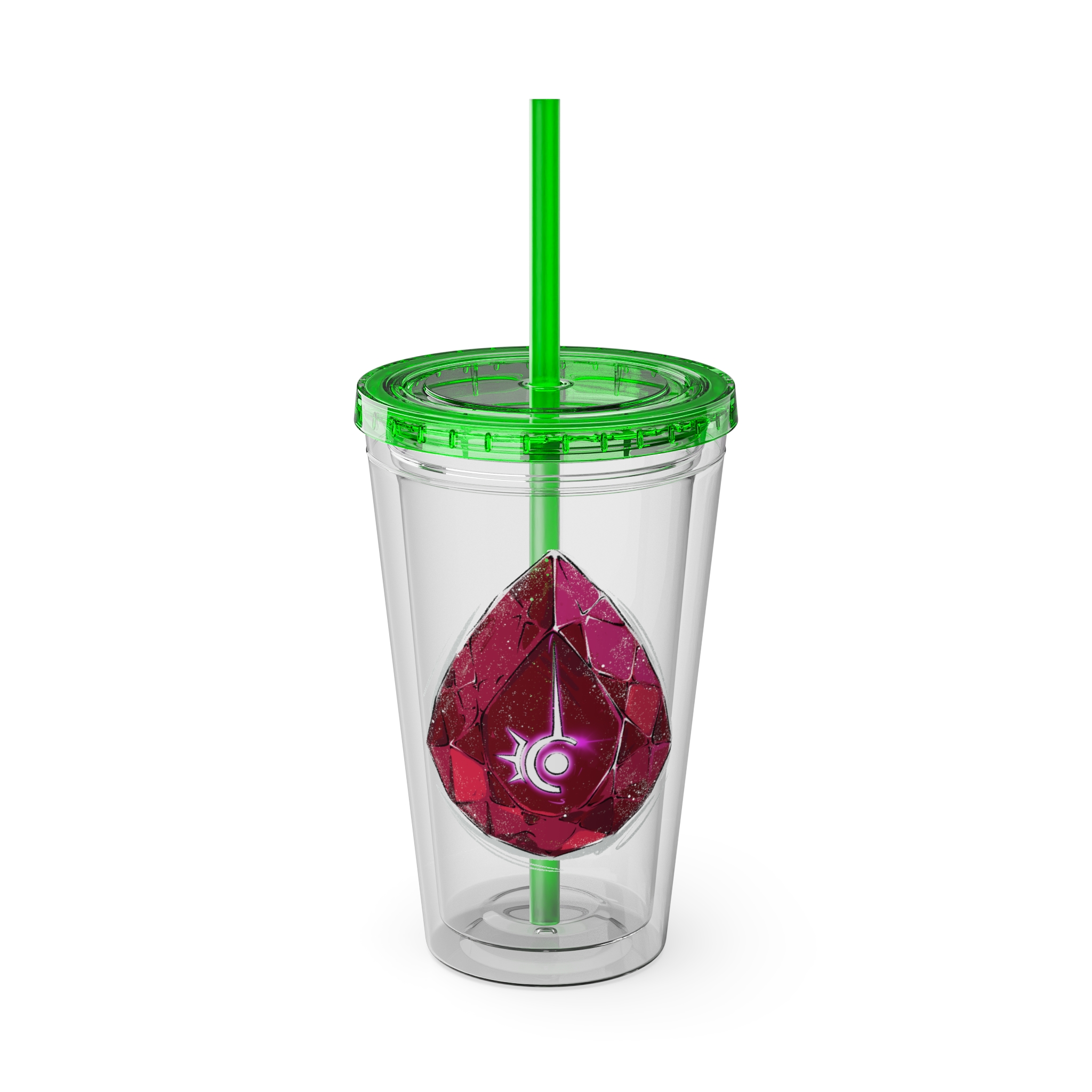 Red Mage Clear Tumbler with Straw - Image 21