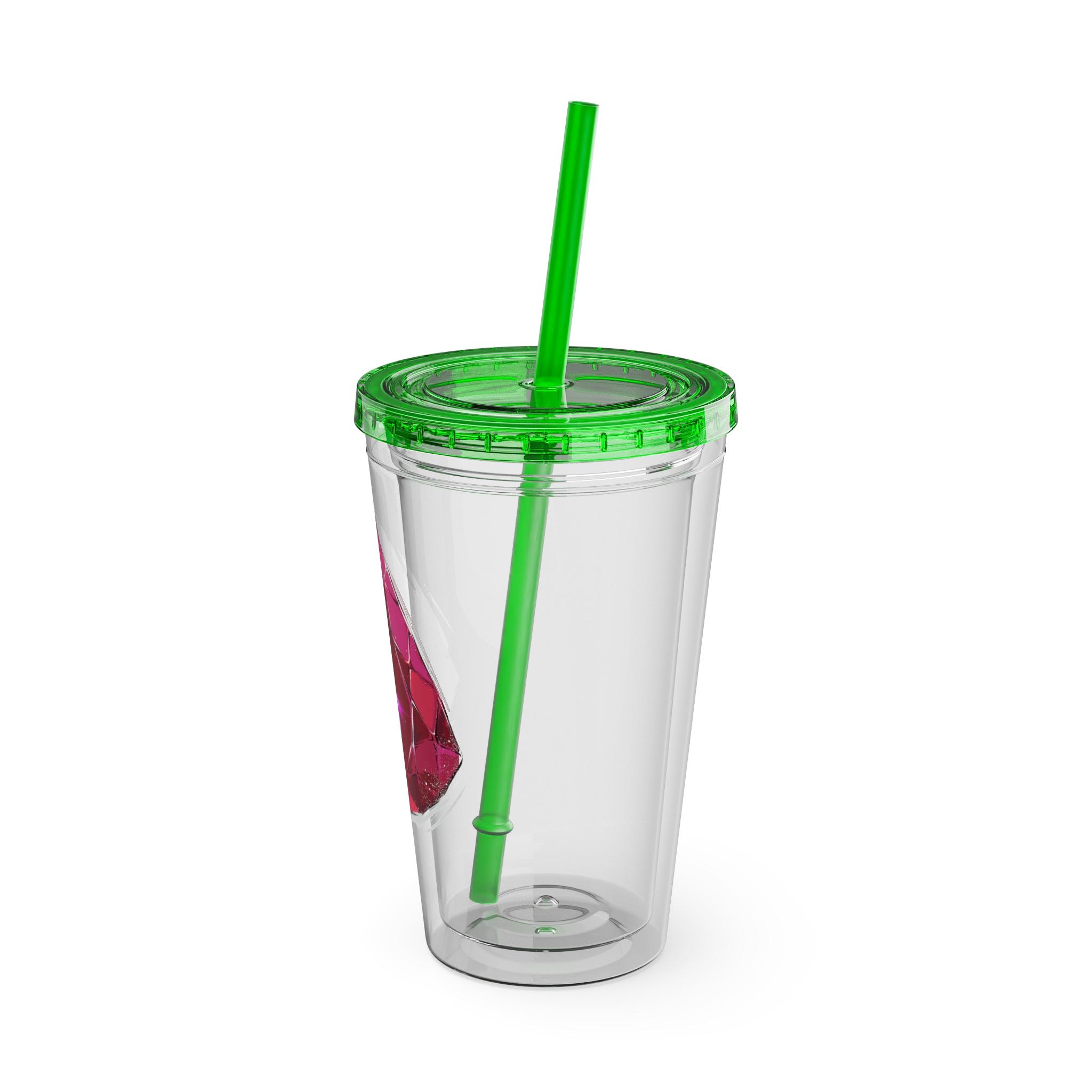 Red Mage Clear Tumbler with Straw - Image 24