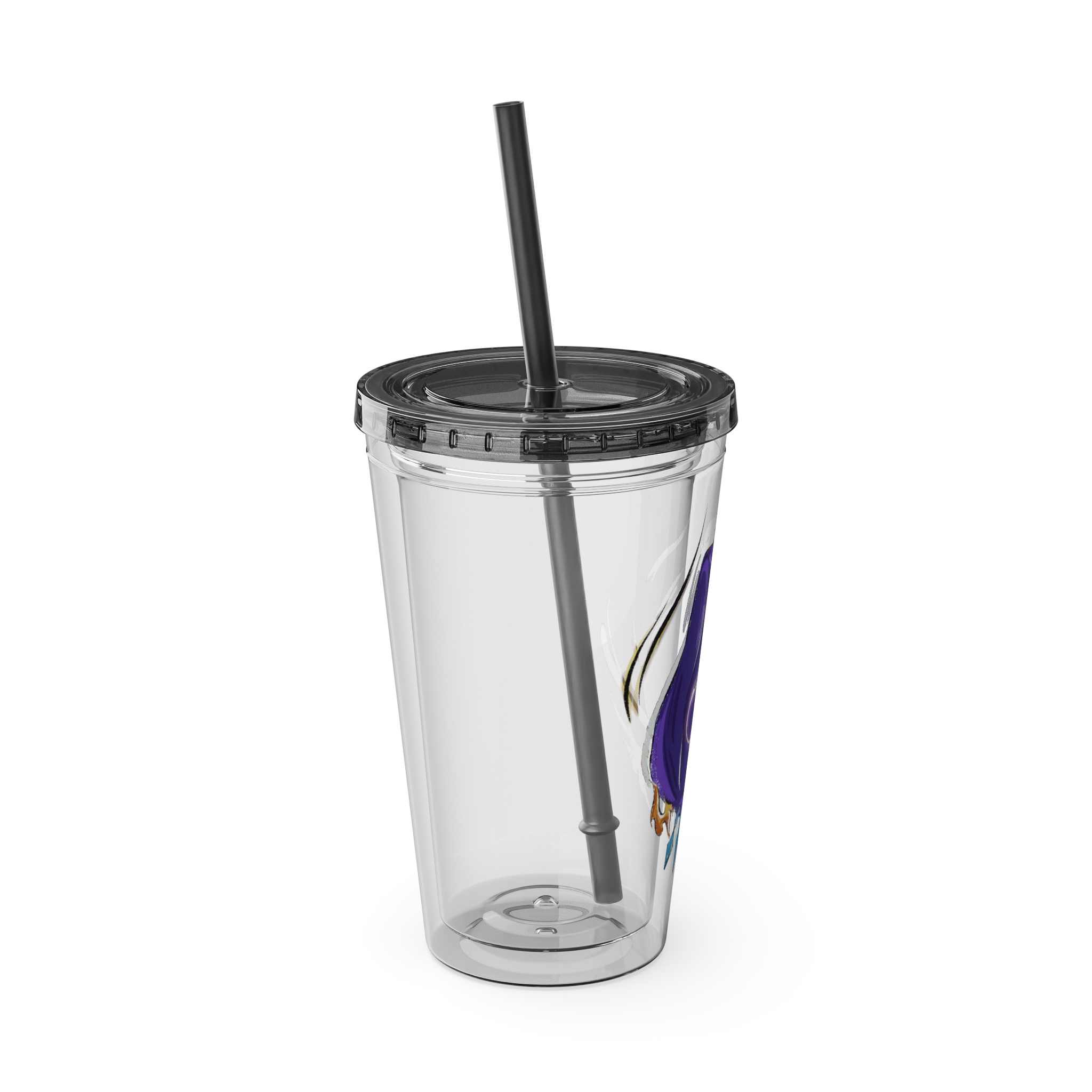 Black Mage Clear Tumbler with Straw - Image 10